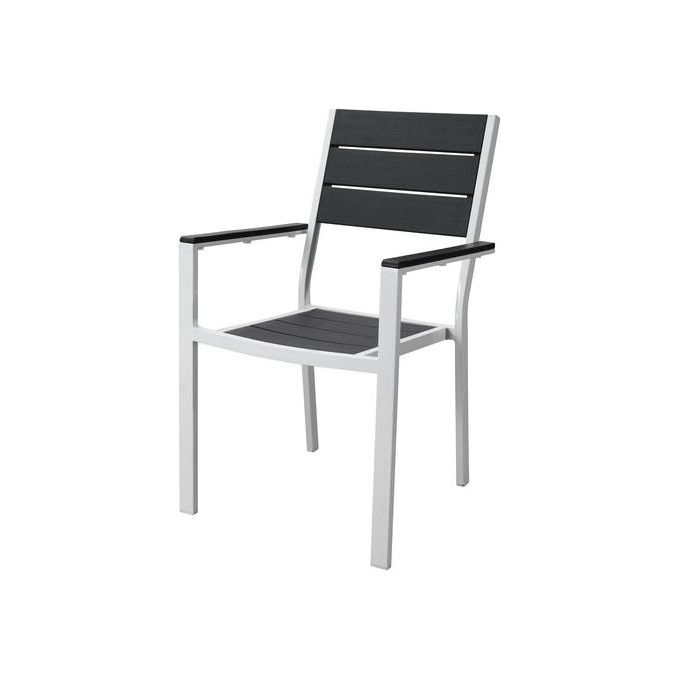Amicasa Cortina Poltrona da Giardino da Esterno colore Bianco Grigio
