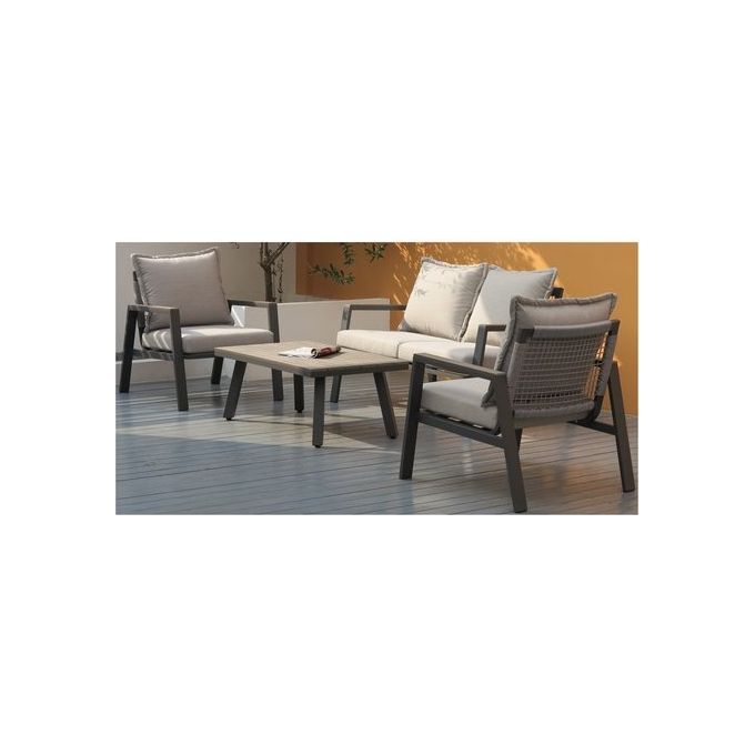 Amicasa BRH101142 Alex Set esterno salottino taglia 2 colore Grigio e Beige