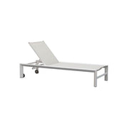 Amicasa BHR 1073KD Lettino prendisole Tropea con cuscino uso esterno colore Bianco e Grigio