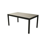 Amicasa 0802561-B Alcamo Tavolo da esterno in alluminio rettangolare 160x90 cm per 6 posti senza foro ombrellone da assemblare colore Antracite