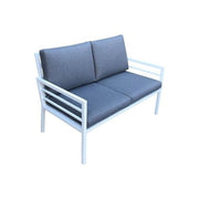 Amicasa LS T 720 Loren Divano da Giardino 2 Posti in Alluminio Sintetico Sfoderabile colore Bianco