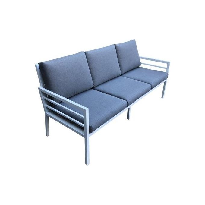 AMICASA 569874 - LS T 720 Loren Divano Esterno 3 Posti in Alluminio Bianco colore Bianco