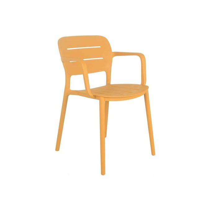 AMICASA 2638112000045 PP 831 Sedia da Esterno Fisso in Polipropilene colore Senape