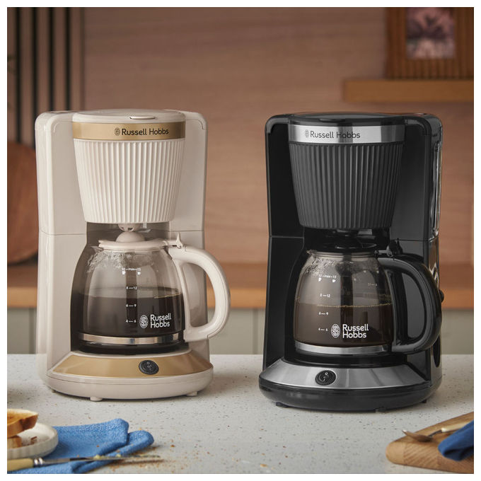 Russell Hobbs 26780-56 Brontë Macchina da caffe' con filtro 1,25 L 10 tazze 1100 W Funzione mantieni al caldo colore Nero Argento