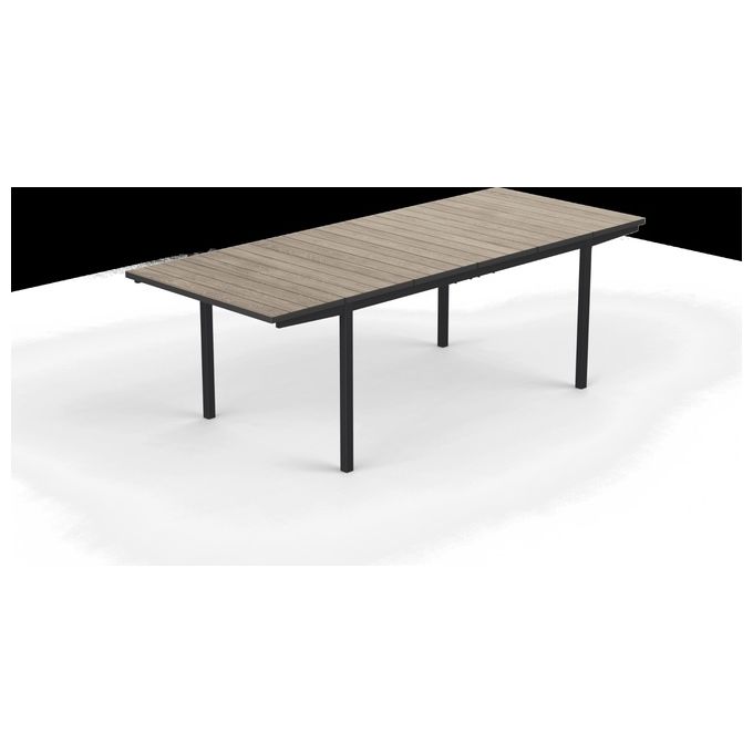 Keter 6015-ASHWOOD_TOTO Porto Nova Tavolo da Giardino Allungabile 194-272x94x75 cm per 10 Persone Resistente UV colore Grafite
