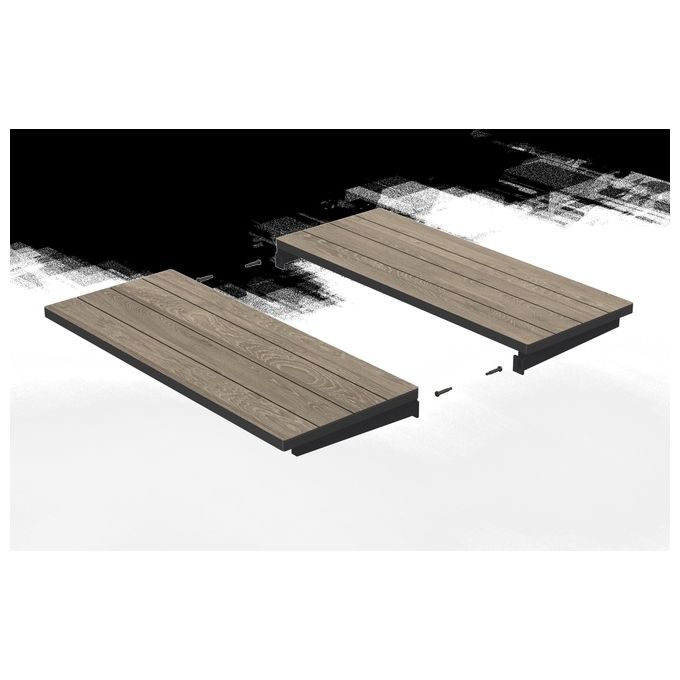 Keter 6015-ASHWOOD_TOTO Porto Nova Tavolo da Giardino Allungabile 194-272x94x75 cm per 10 Persone Resistente UV colore Grafite