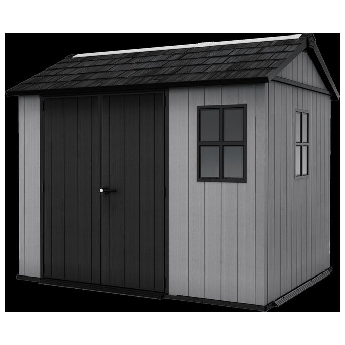 Keter 273219 Newton Plus Casetta da Giardino in Resina 5,2 m² 230x287x246 cm resistenza neve 150 Kg-m² colore Grigio