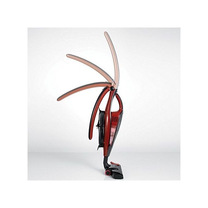 Ariete Evo 2 in 1 Scopa Elettrica senza Sacco Aspirabriciole Integrato Filtro Hepa 600W 0,8Lt Nero-Rosso