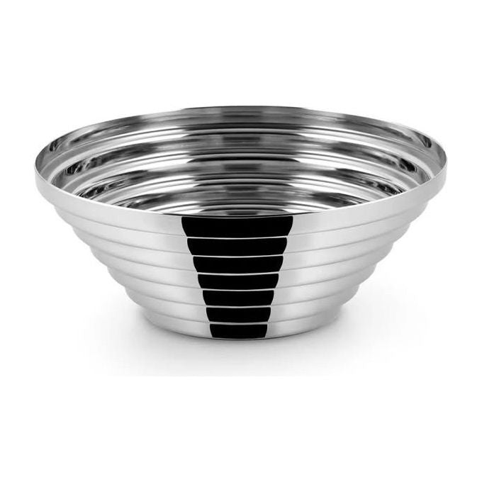 Alessi 7320-20 Maya Cestino Rotondo in Acciaio Inossidabile 18-10 Lucido Diametro 20 cm Altezza 7.5 cm colore Inox