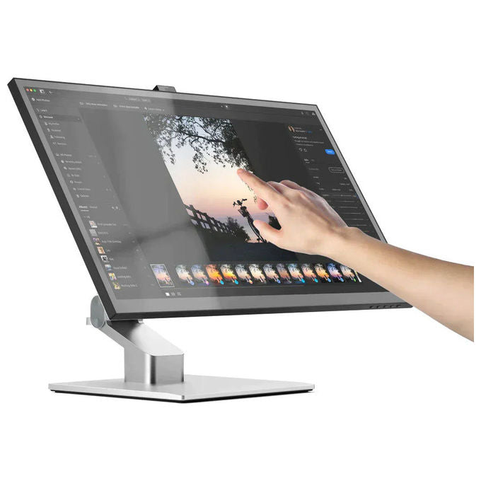 ALOGIC 27C4KPDTF Clarity Fold Touch Monitor 27'' 4K UHD Touchscreen Webcam 65W Power Delivery colore Argento