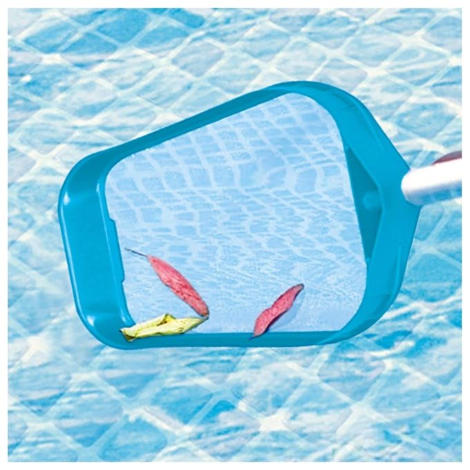 Intex 28002 Kit Pulizia Piscina Fuoriterra asta telescopica 239 cm diametro fino a 488 cm colore Azzurro