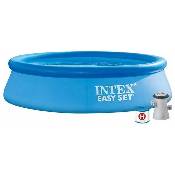 Intex 28108NP Easy Set Piscina Fuori Terra Rotonda 244x61 cm Autoportante Pompa Filtro 1250 L-h 1942 L colore Azzurro