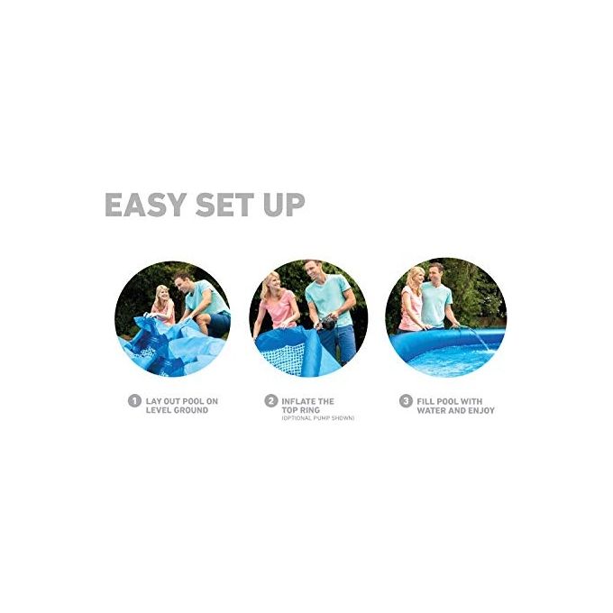 Intex 28108NP Easy Set Piscina Fuori Terra Rotonda 244x61 cm Autoportante Pompa Filtro 1250 L-h 1942 L colore Azzurro
