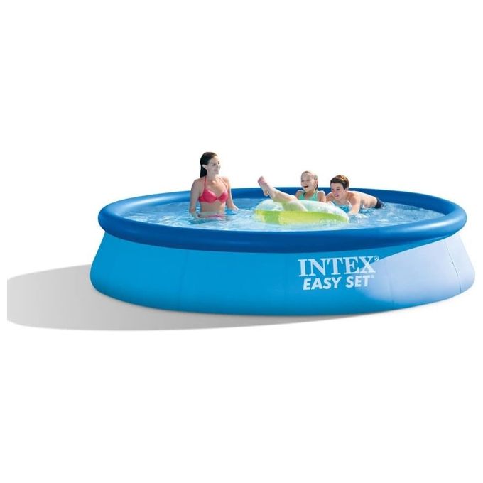 Intex Piscina Fuori Terra Easy Set 457x84 cm Rotonda Azzurra PVC Triplo Strato