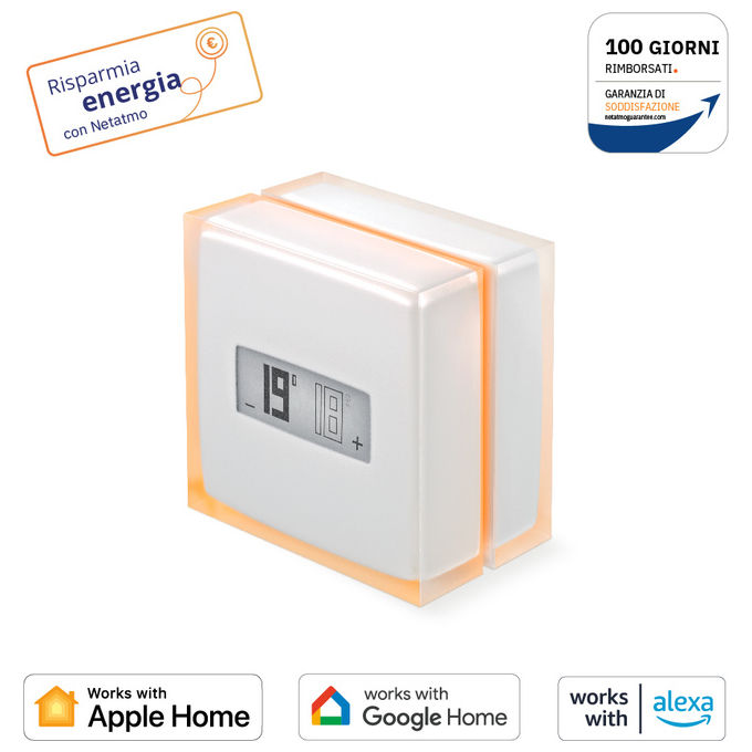 Netatmo Termostato Intelligente KIT_ Base per Controllo Riscaldamento Autonomo Wi-Fi e App