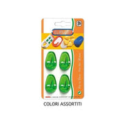 Eliplast Confezione 4 Ganci Adesivi Colori Assortiti