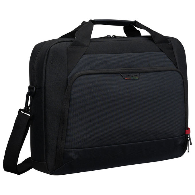 Targus CN418GL EcoSmart Valigetta ventiquattrore per schermo fino a 45,7 cm (18 pollici) con tracolla rimovibile e cinghia per carrello colore Nero Rosso