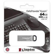Kingston DTKNG2-64GB DataTraveler Kyson USB 3.2 Gen 1 64GB Velocita' lettura fino a 220MB-s colore Metallo