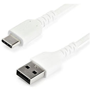 StarTech USB2AC1MBRWH Cavo di Ricarica USB-A a USB-C 1m 15W 3A Nylon-TPE colore Bianco