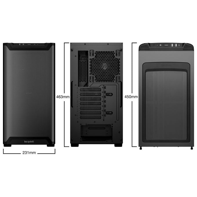 Be quiet! BG074 PURE BASE 501 Airflow Black Case PC Midi Tower con supporto ATX micro ATX Mini-ITX e ventole 140 mm colore Nero