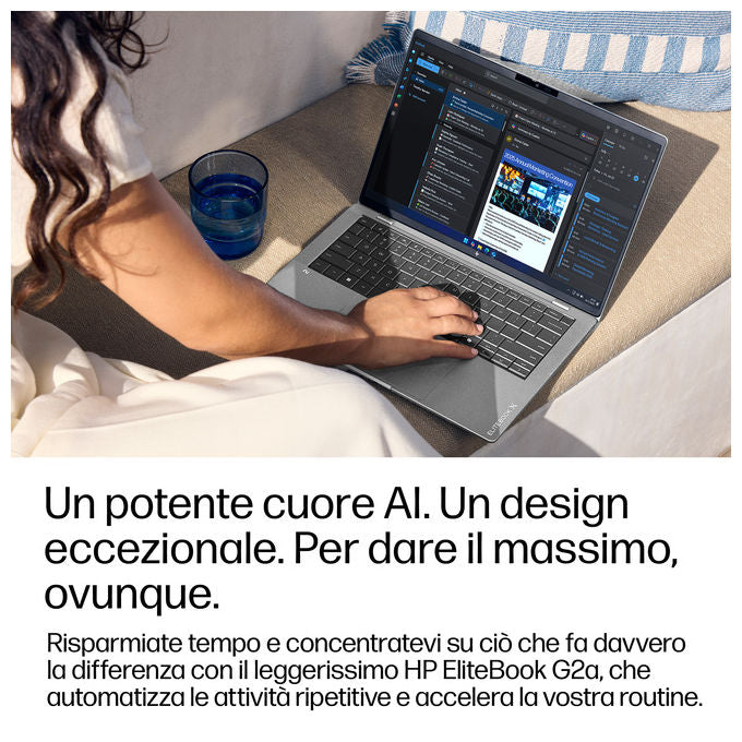 HP E4LH3AT HP EliteBook X G2a 14'' 3K 16 GB LPDDR5x-SDRAM 512 GB SSD Wi-Fi 7 Windows 11 Pro colore Argento