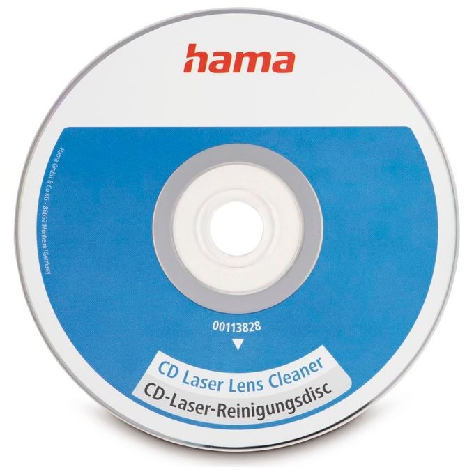 Hama 00181401 Disco di Pulizia per Ottica Laser CD per Lettore CD Qualita' Riproduzione Audio Audioguida Multilingua Non per Unita' Slot-in colore Nero