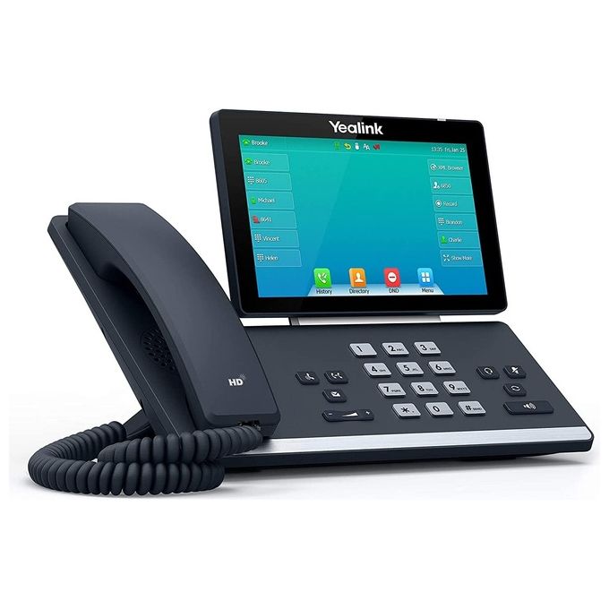 Yealink 1301089 SIP-T57W Telefono IP Display Touch 7'' Risoluzione 800x480 Pixel Wi-Fi Dual-Band Bluetooth 5.0 16 Linee SIP colore Grigio