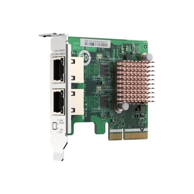 Qnap QXG-2G2T-I225 Scheda di Rete PCIe Dual Port 2.5 GbE Intel I225-LM Wake-on-LAN VLAN Teaming