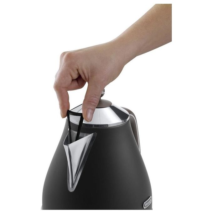 DeLonghi KBOV2001.BK Icona Vintage Bollitore Elettrico 1,7 Litri Nero 2000W