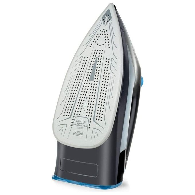 Black and Decker BXIR2401E Ferro da Stiro a Vapore Piastra in Ceramica 2400 W 45 g-min colore Nero Grigio Arancione