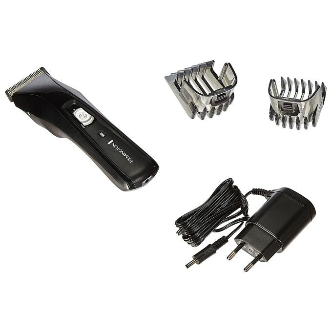 Remington HC5150 Tagliacapelli Ricaricabile Lame Acciaio Inox Autoaffilanti 2 Pettini 15 Lunghezze 1-42 mm Autonomia 30 min colore Nero
