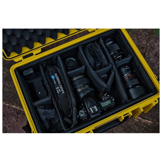 BandW International 2724 Divisore Accessorio per Valigetta Type 5000 con Suddivisione Variabile in Tessuto Lavabile e Schiuma Espansa colore Nero