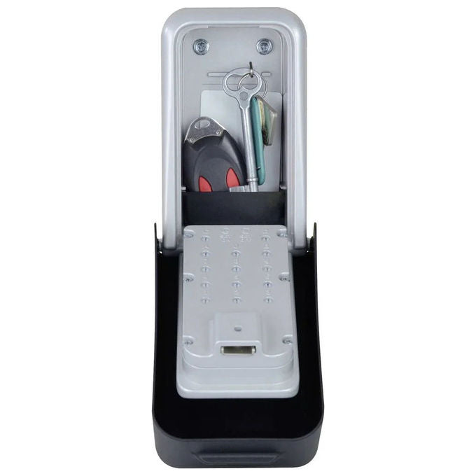 Master Lock 5426EURD Cassetta Portachiavi Certificata con Combinazione Programmabile 16000 Codici Possibili Materiale in Zinco Resistente agli Agenti Atmosferici colore Nero