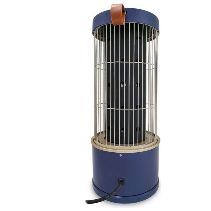 Argo LOONEY Stufa Elettrica al Quarzo 800W Fibra di Carbonio Oscillazione 360° colore Blu