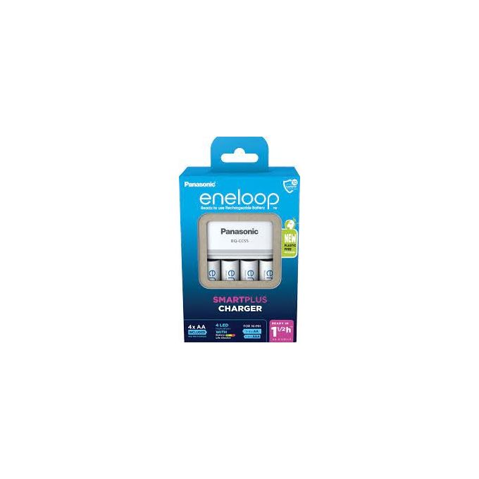Panasonic Eneloop Smart Plus Charger BQ-CC55 con 4xAA
