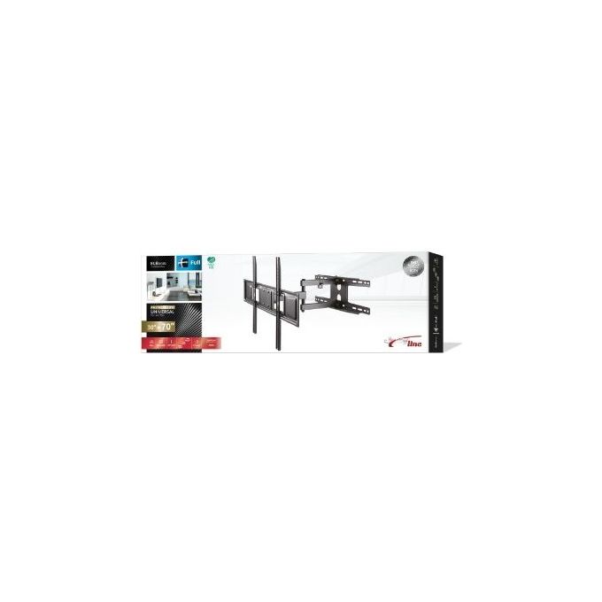 G.B.S. Elettronica JL42804-EXTRA ELB-3070 Supporto TV Parete Universale 30 - 70 Pollici VESA 600x400 mm Inclinabile e Girevole fino a 35 Kg colore Nero