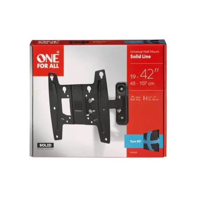One for All TV Supporto Murale per Tv 42'' Solid Turn 90 Gradi