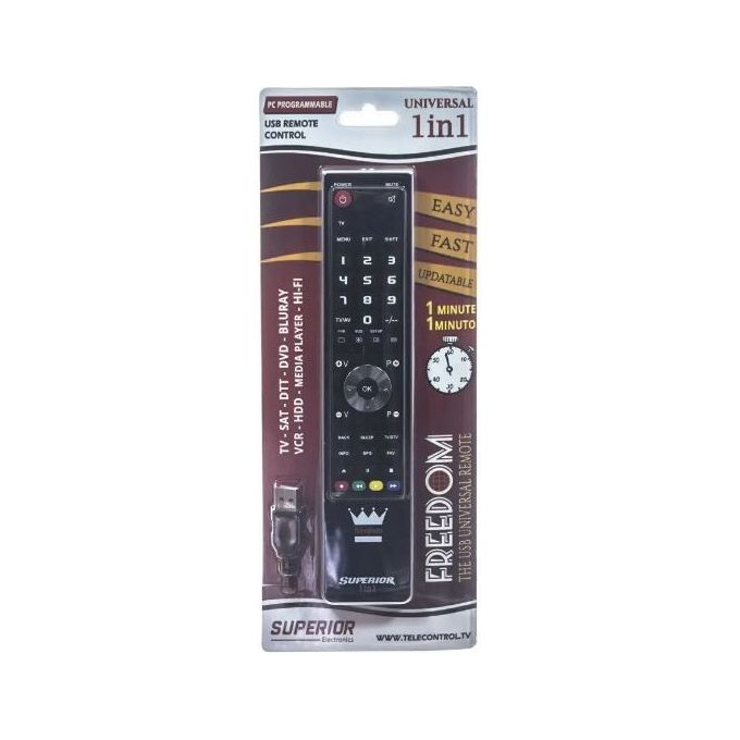Nuova Video Suono Telecomando Universale Freedom 1:1 Programmabile per 1 Tv