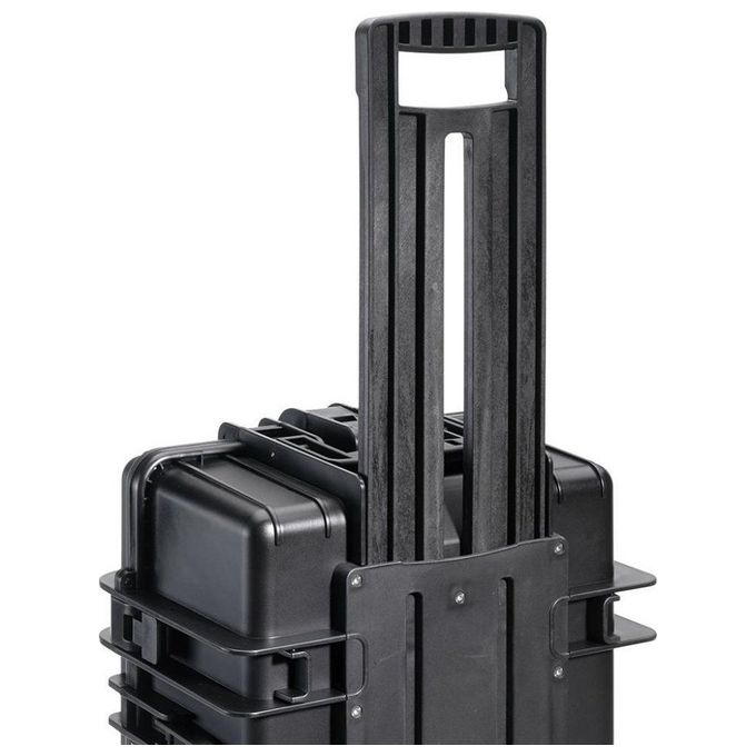 BandW INTERNATIONAL 6700-B-RPD Outdoor Cases Tipo 6700 Custodia Rigida con Sistema Divisorio Ruote e Maniglia Telescopica IP67 colore Nero