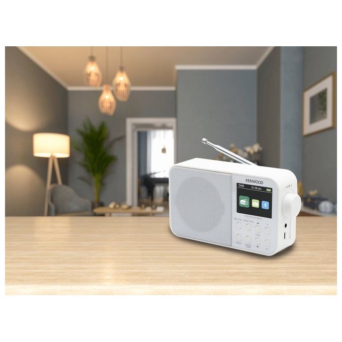 Kenwood CR-M30DAB-W Radio Portatile Digitale DAB DAB+ FM Bluetooth 5.0 3,2 W Batteria 2000 mAh colore Bianco