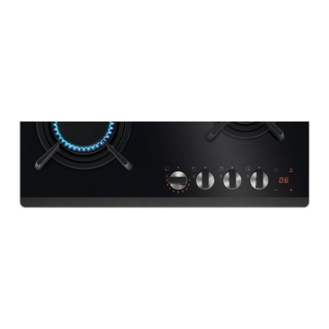 Electrolux KGG643753K Serie 800 Piano cottura Gas 60 cm 4 fuochi FlameLight Hob2Hood StepPower colore Nero