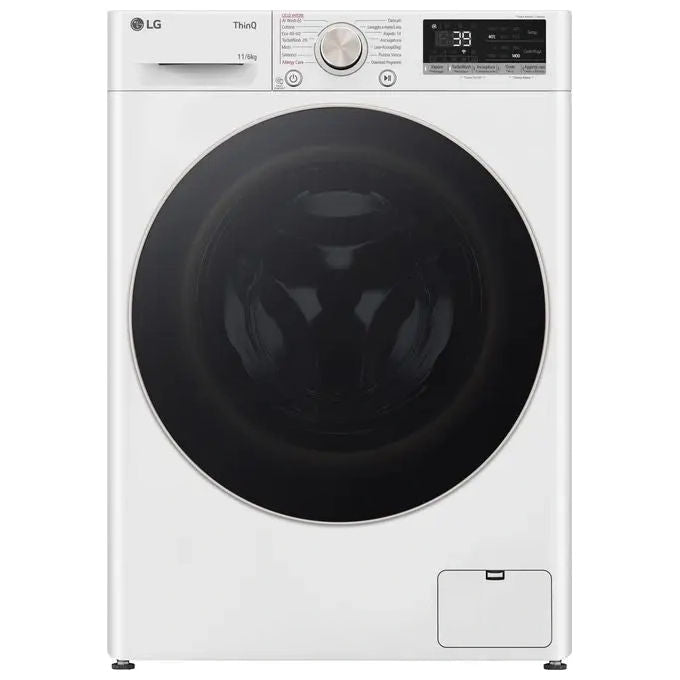 LG D4R7011TSWG Serie R7 Lavasciuga 11-6 Kg 1400 rpm Classe D TurboWash 360 Vapore AI DD Allergy Care Wi-Fi (85x60x56.5 cm) colore Bianco