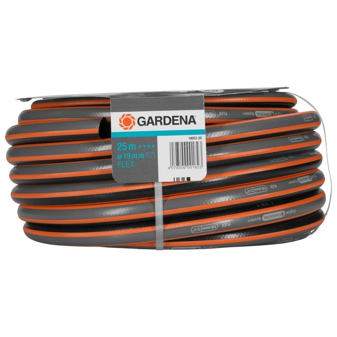 Gardena 18053-20 Comfort FLEX Tubo da Giardino 25 m 19 mm 3-4 25 bar Resistente UV colore Nero Grigio Arancione