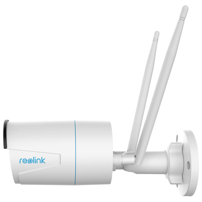 Reolink W320 Telecamera di Sicurezza IP WiFi Dual Band 5MP Esterno IP67 Visione Notturna 30m Rilevamento Persone Veicoli Slot MicroSD 256GB colore Bianco