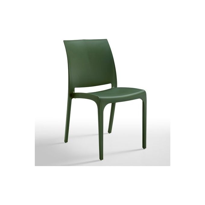 Bica 300.5 Volga Sedia da Esterno Impilabile Polipropilene Portata 120 Kg Made in Italy colore Verde Pino
