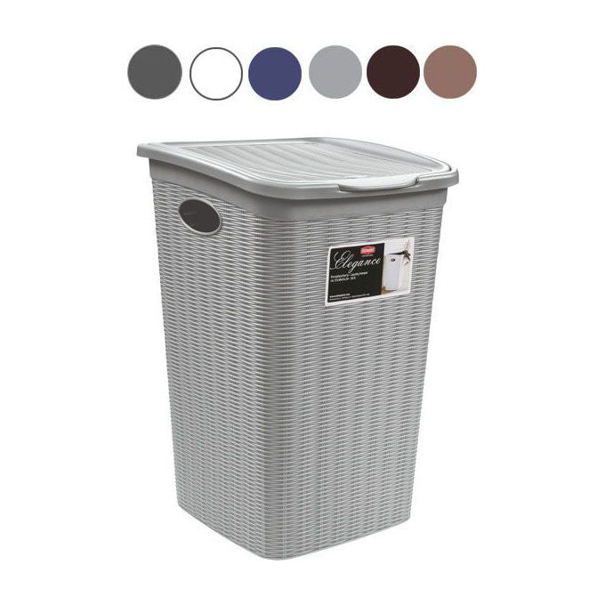 Stefanplast Elegance Porta Biancheria 50 Litri Grigio