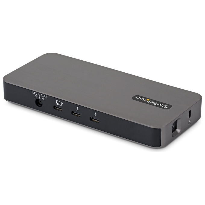 StarTech.com 303UE-TB5-HUB Hub Thunderbolt 5 a 4 Porte con KVM Thunderbolt Share 80 120 Gbps Multi Monitor 8K PD 140W USB A 10 Gbps TB4 USB4 colore Grigio