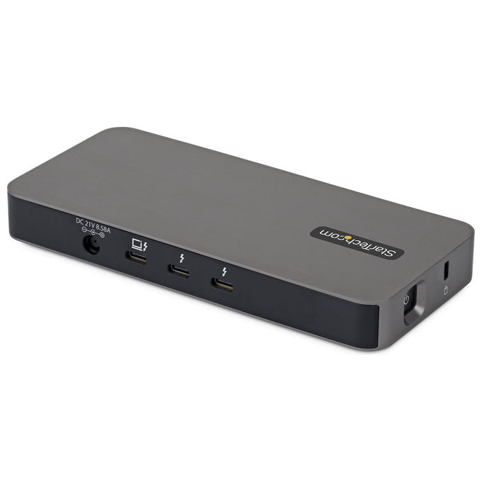 StarTech.com 303UE-TB5-HUB Hub Thunderbolt 5 a 4 Porte con KVM Thunderbolt Share 80 120 Gbps Multi Monitor 8K PD 140W USB A 10 Gbps TB4 USB4 colore Grigio