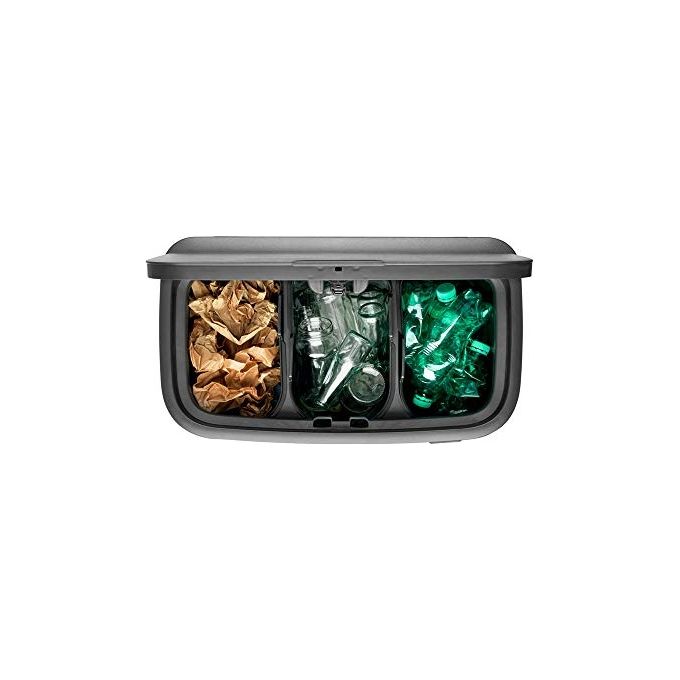 Brabantia 304644 Bo Touch Bin Pattumiera 3x11 litri Acciaio Inox con Apertura Soft-Touch e Secchi Rimovibili colore Metallic Gold