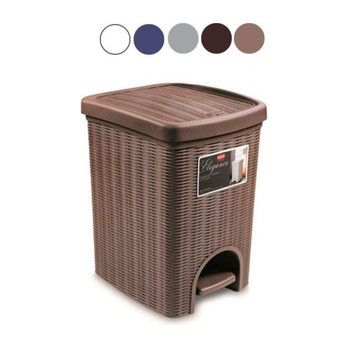 Stefanplast Elegance Pattumiera Rattan 20 Litri Grigio